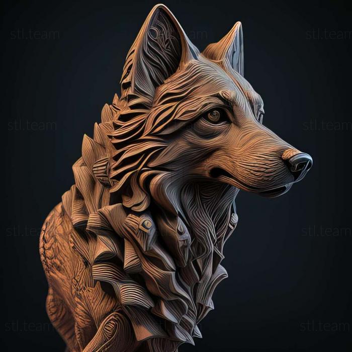 3D model Canis lupus irremotus (STL)